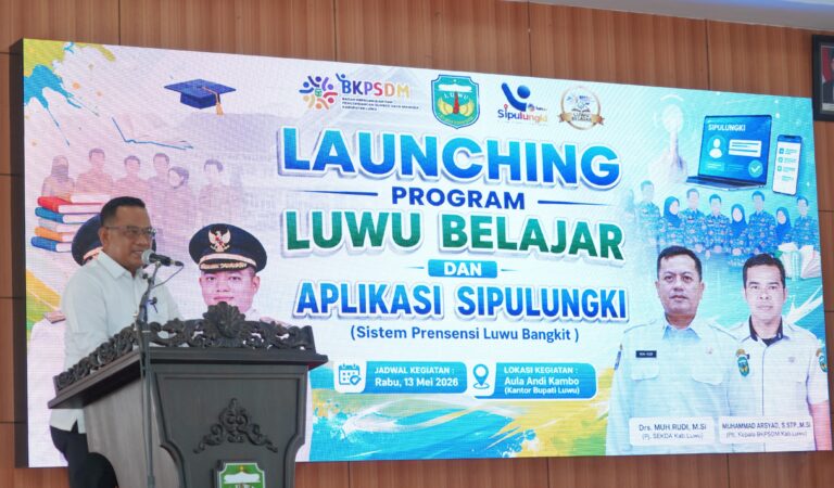 Pemkab Luwu Luncurkan Program “Luwu Belajar” dan Presensi Digital ASN