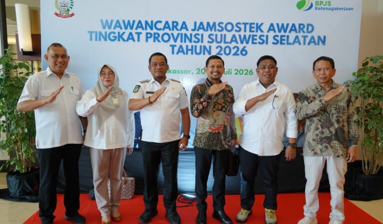 Bupati Luwu Paparkan Komitmen Perluasan Perlindungan Pekerja pada Wawancara Jamsostek Award Sulsel 2026